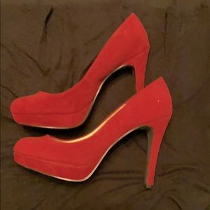 High heeled shoes